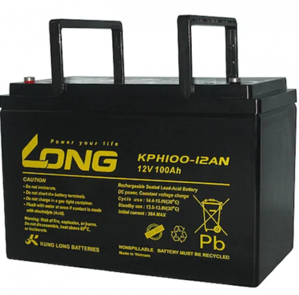 LONG 12Volt 100Ah Uzun Ömürlü Kuru Tip Akü - 2