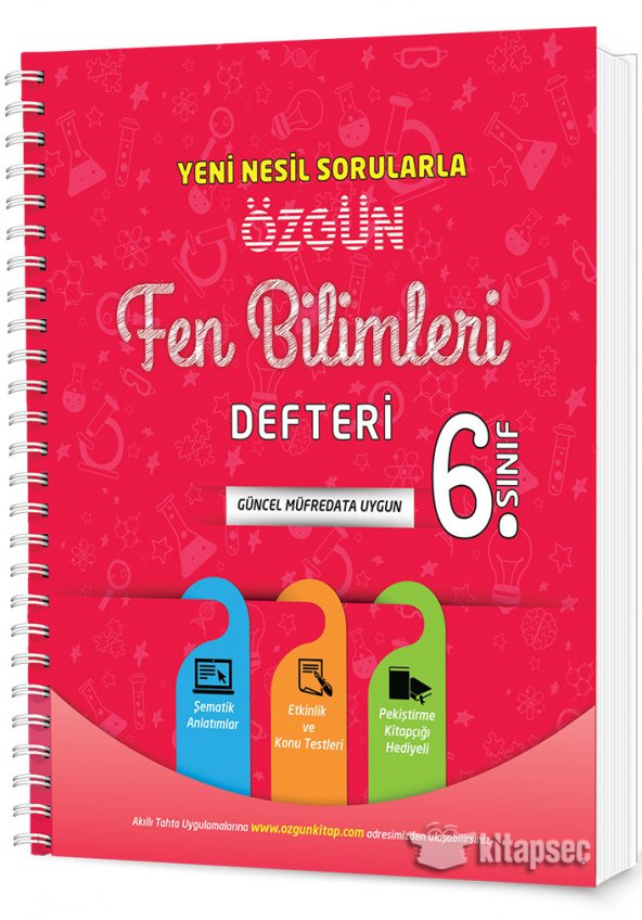 6. Sınıf Özgün Fen bilimleri Defteri ve Pekiştirme Yaprakları