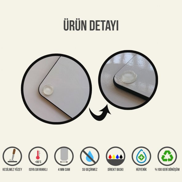 DECORITA Cam Kesme Tahtası- Karatahta Görünümlü - 6