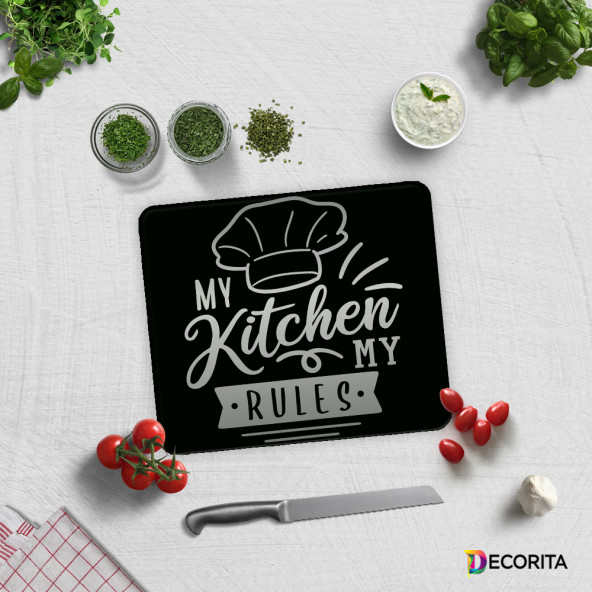 DECORITA Cam Kesme Tahtası - My Kitchen My Rules - 2