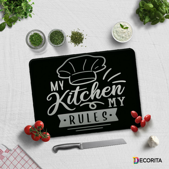 DECORITA Cam Kesme Tahtası - My Kitchen My Rules - 3