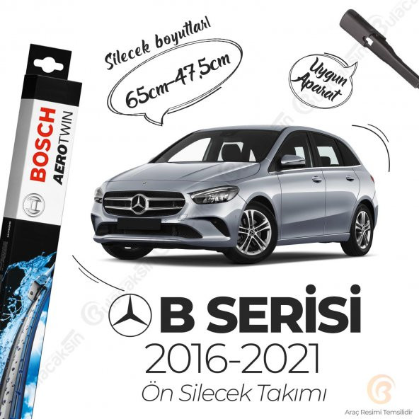 Mercedes B180 W246 Muz Silecek Takımı (2016-2020) Bosch Aerotwin