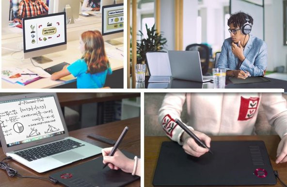 Veikk A15 Pro 10 x 6" 8192 Level 5080 LPI Grafik Tablet + Kalem - 3