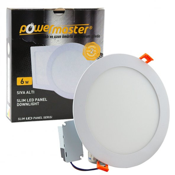 Powermaster 18 watt Sıva Altı 3000K Günışığı 20.5 cm Yuvarlak Slim Led Panel