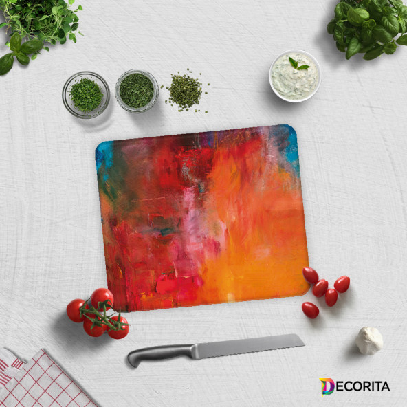 DECORITA Cam Kesme Tahtası- Renkli Yağlıboya - 2