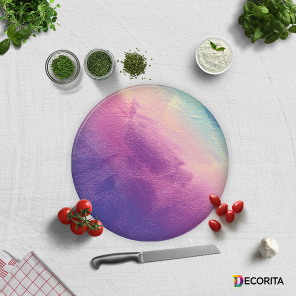 DECORITA Cam Kesme Tahtası- Renkli Tuval - 4