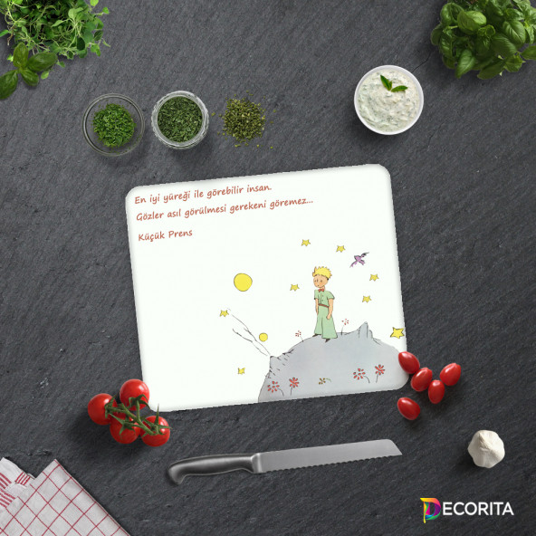 DECORITA Cam Kesme Tahtası- Küçük Prens - 2