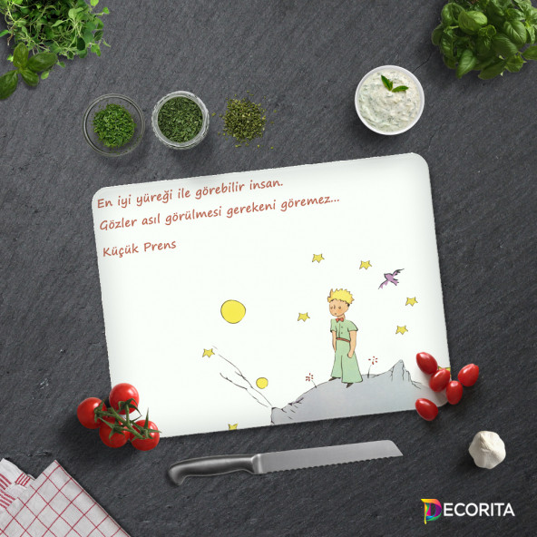 DECORITA Cam Kesme Tahtası- Küçük Prens - 3