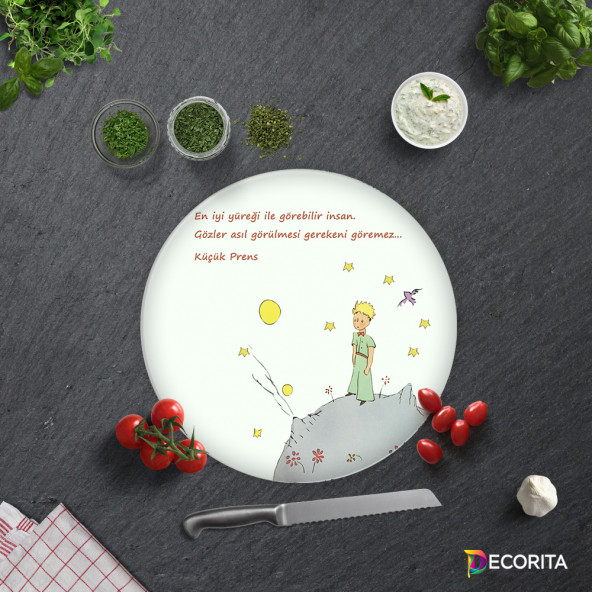 DECORITA Cam Kesme Tahtası- Küçük Prens - 4