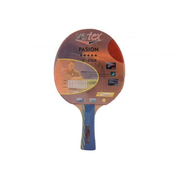 Vertex Passion 5 Yıldız ITTF Onaylı Masa Tenisi Raketi