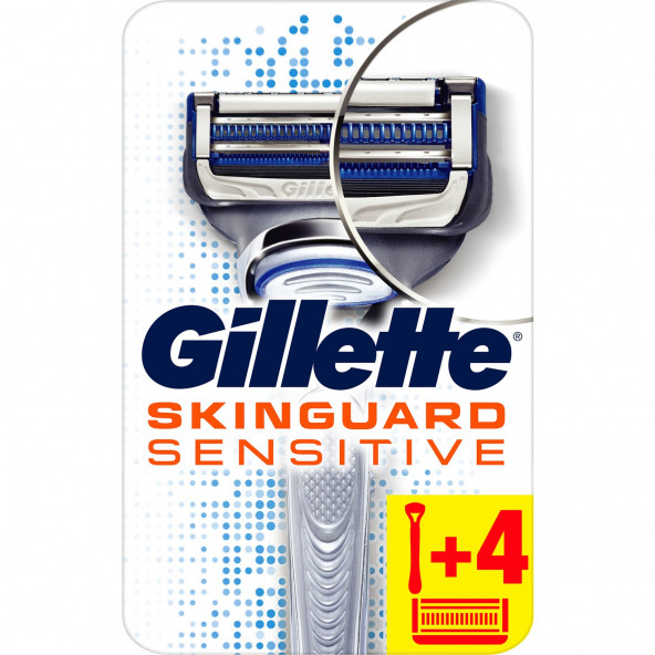 Gillette Skinguard Tıraş Makinesi  4'lü Yedek Tıraş Bıçağı