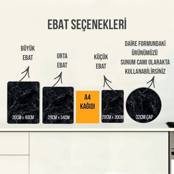 DECORITA Cam Kesme Tahtası - Mor Çiçek - 5