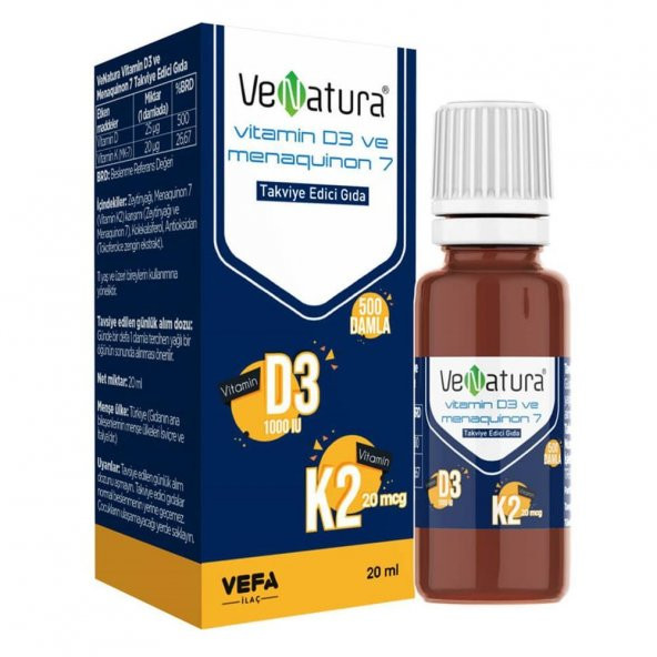 Venatura Vitamin D3 K2 20 ml Damla