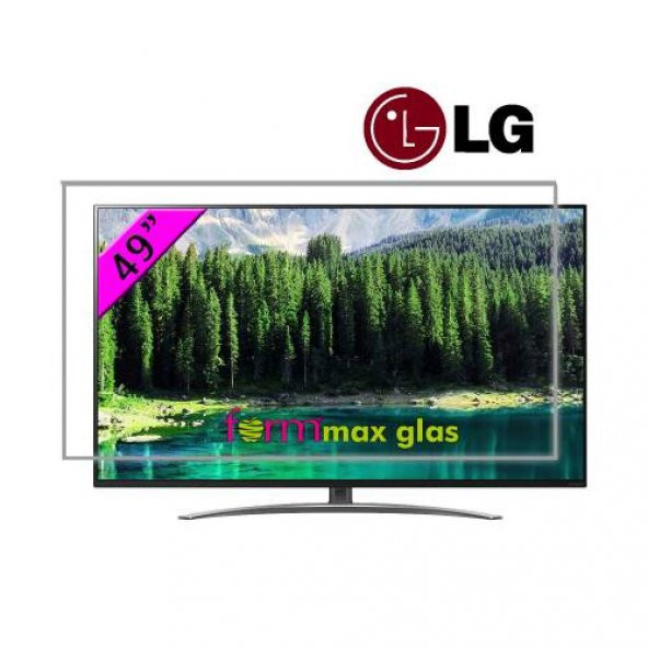 LG 49''(124 EKRAN) TV EKRAN KORUYUCU-FORMMAXGLAS TV EKRAN KORUMA CAMI-ÖZEL ÜRETİM-3 MM KALINLIK