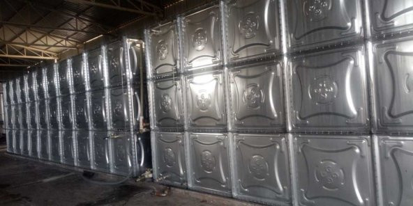 2.5 M³ Galvaniz Prizmatik Modüler Su Deposu - 2
