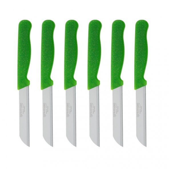 Solingen Simli Meyve Bıçağı 6lı Takım - Yeşil