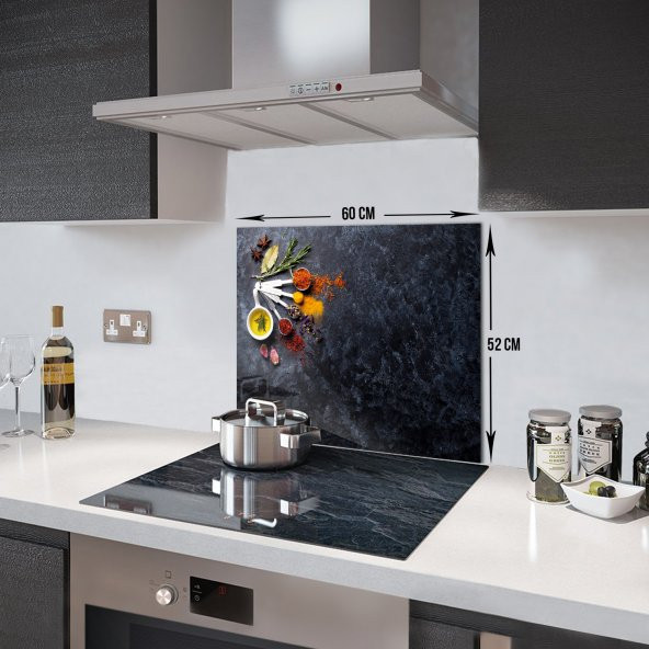 DECORITA Cam Ocak Arkası Koruyucu- Baharat Çeşnisi - 4