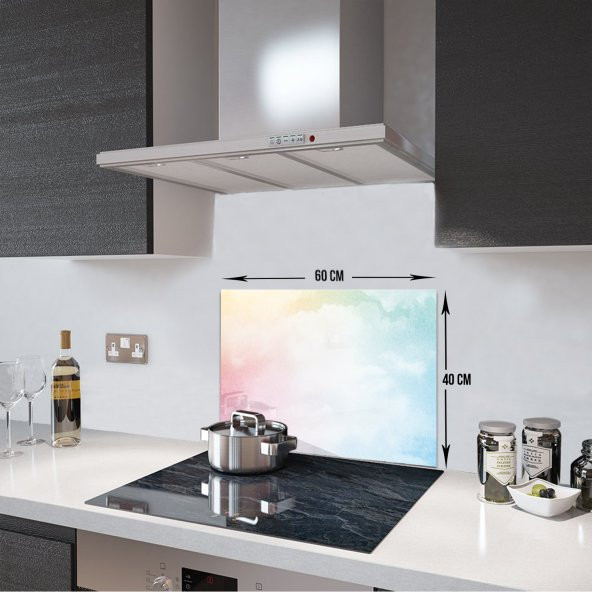 DECORITA Cam Ocak Arkası Koruyucu- Renkli Değişim