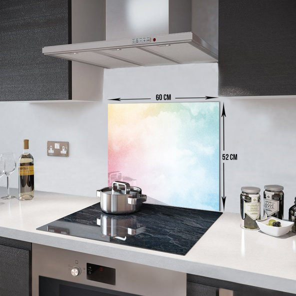 DECORITA Cam Ocak Arkası Koruyucu- Renkli Değişim - 2