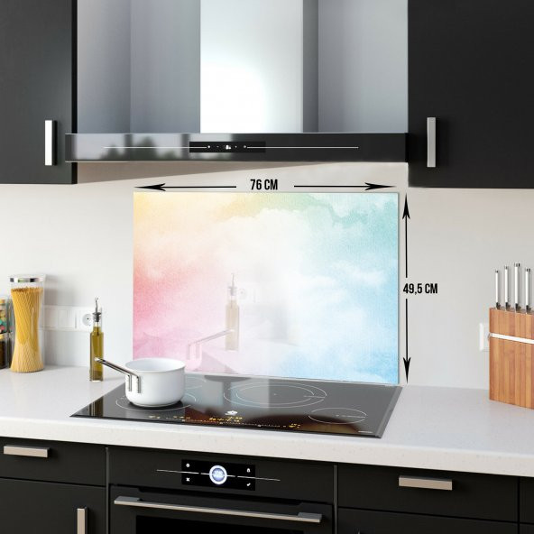 DECORITA Cam Ocak Arkası Koruyucu- Renkli Değişim - 3