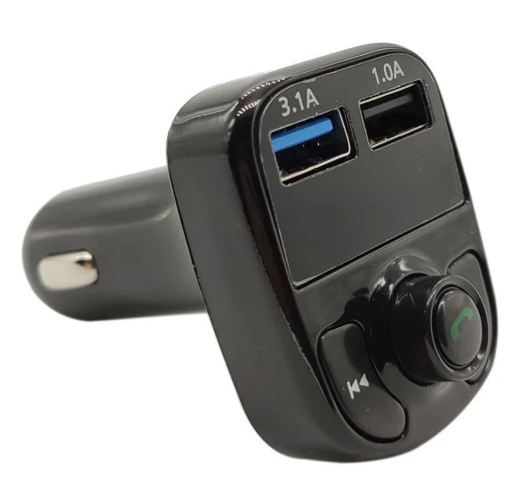 Torima X8 Fm Transmitter BT/USB/MP3/MicroSD Kart Çakmaklık Girişli Kablosuz Müzik Çalar Araç Kiti - 2