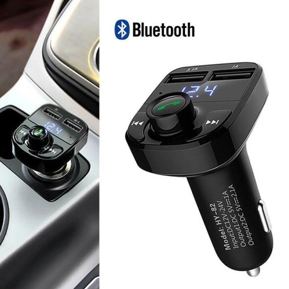 Torima X8 Fm Transmitter BT/USB/MP3/MicroSD Kart Çakmaklık Girişli Kablosuz Müzik Çalar Araç Kiti - 4