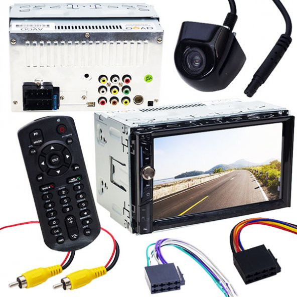 AVGO AVG-U1835 7 Usb-SD-Bluetooth Dokunmatik Ekran Double Mekaniksiz Geri Vites Kameralı oto Teyp 4x50 watt