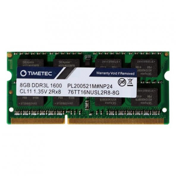 Timetec 76TT16NUSL2R8-8G 8 GB DDR3L 1600 MHz CL11 Notebook Ram