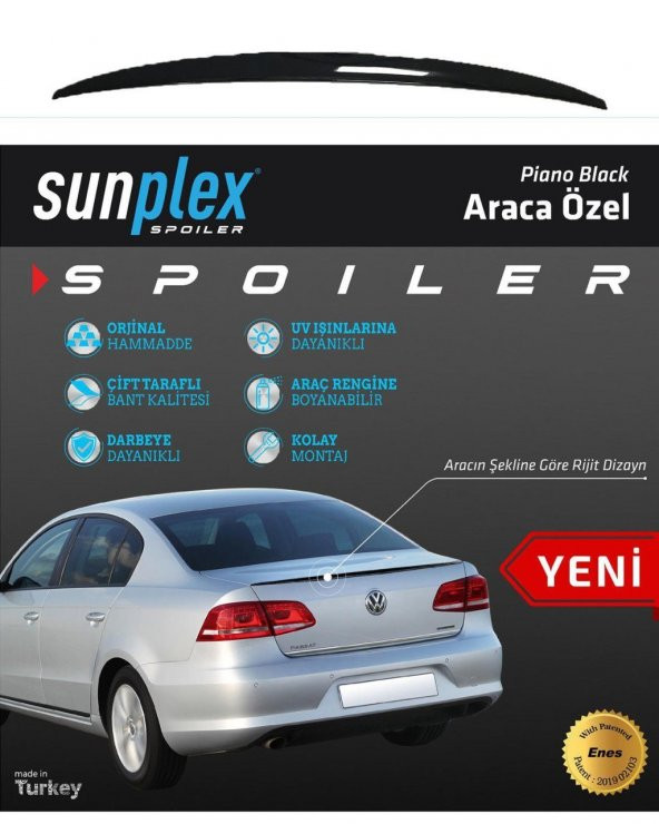 Volkswagen Jetta Bagaj Üstü Rüzgarlık Spoiler 2010 2017 Sunplex - 1