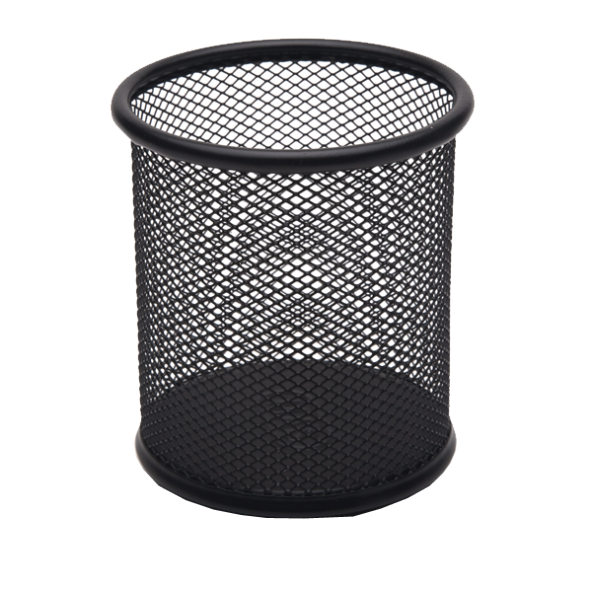Mas Kalemlik Metal Perforeli Silindir Siyah 500