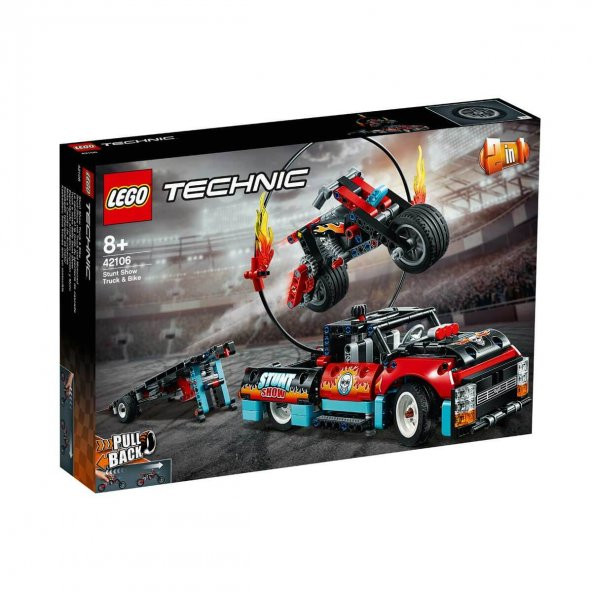 LEGO-42106 Technic Gösteri Kamyoneti ve Motosikleti