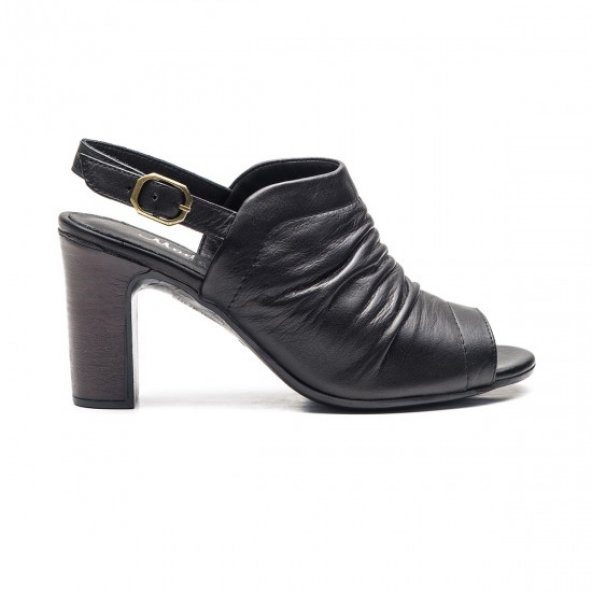 Pureny Yüksek Topuk Hakiki Deri Kadın Sandalet 9034 - 2