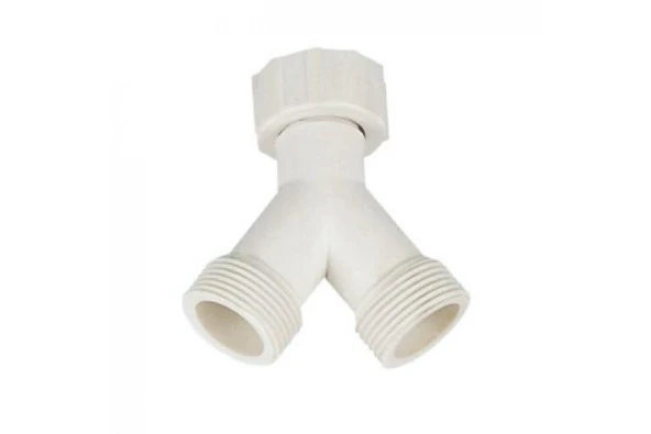 Plastik Bahçe Musluğu 1/2 Çamaşır Musluğu Çatalı Birlikte Set - 2