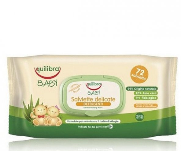 Equilibra Baby Salviette Delicate- Bebek Islak Temizleme Mendili 72 Adet