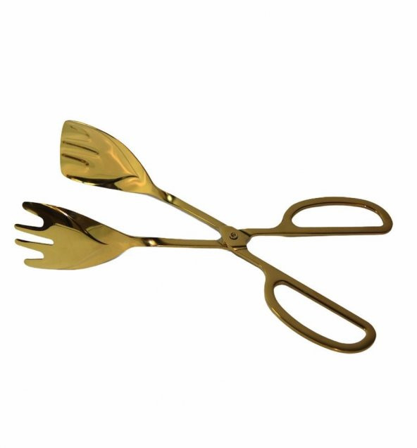 Roy Kıng Makas Makarna Servis Maşası Altın ürün görseli