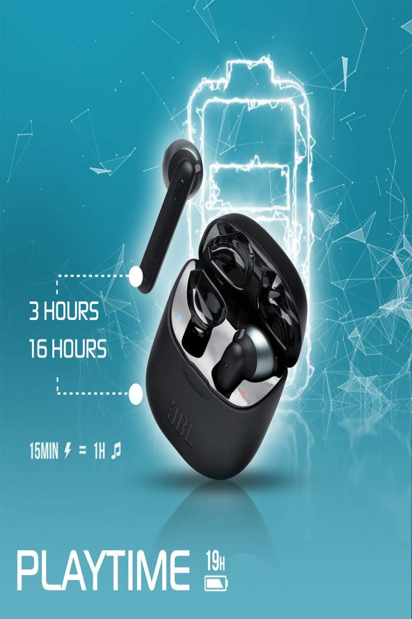 JBL HARMAN Tune 220 TWS Kablosuz Kulak İçi Bluetooth Kulaklık – Siyah - 4