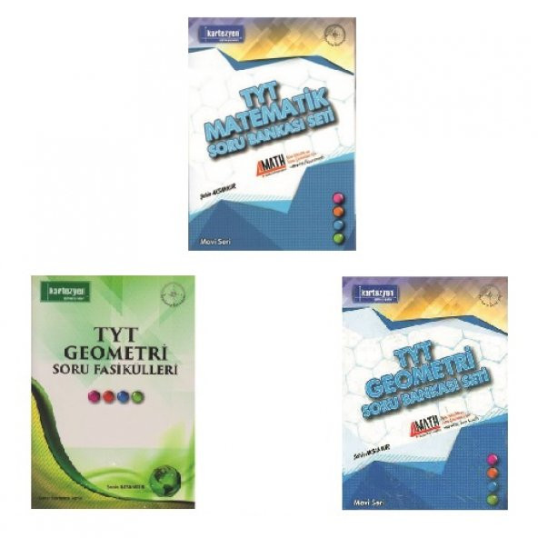 Kartezyen TYT Matematik Geometri Yeşil Mavi Set 3 Kitap