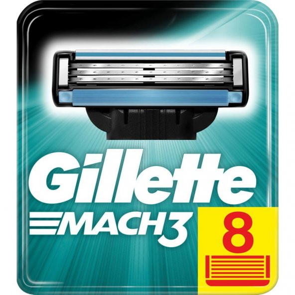Gillette Mach3 Yedek Tıraş Bıçağı 8li Karton Paket