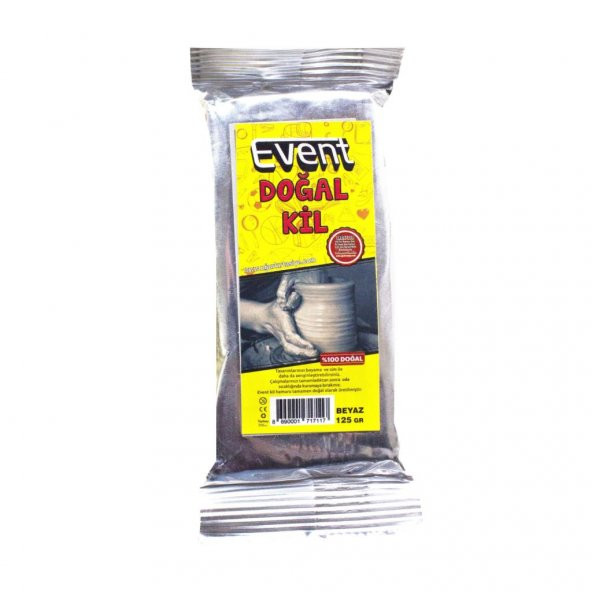 125gr Seramik Hamuru Beyaz Kil (5 Adet) Çömlek Heykel Model Eğitici Çamur - 2