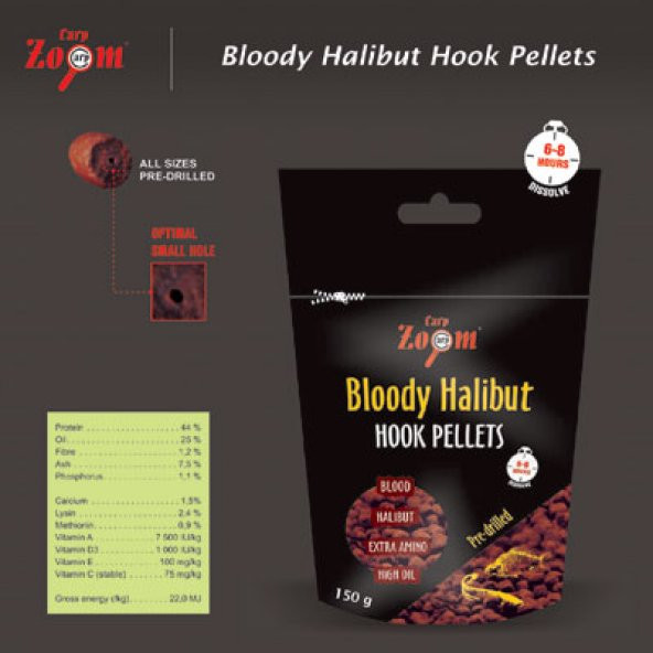 CZ 4896 Bloody Halibut Hook Pellets 8 mm 150 gr