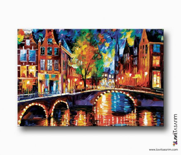 Amsterdam Köprüsü Kanvas Tablo