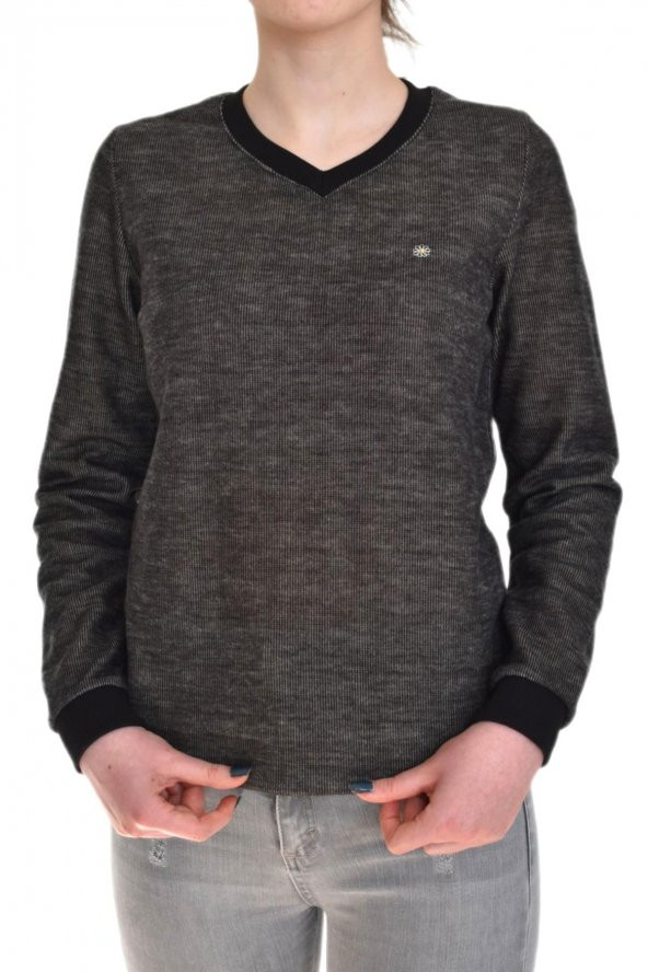 Bayan V Yaka Sweatshirt BGLNT86940 - 1
