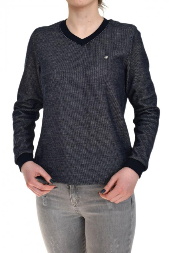 Bayan V Yaka Sweatshirt BGLNT86940 - 7
