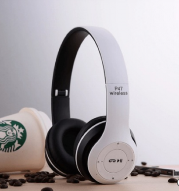 P47 WİRELESS KABLOSUZ BLUETOOTH KULAKLIK MP3 GÜÇLÜ BASS - 2