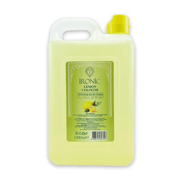 İronic Limon Kolonyası 1000ml 80 Derece ürün görseli