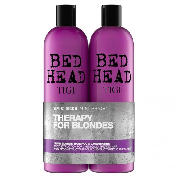 TIGI Bed Head Boyalı Saçlar için Nemlendirici ve Yeniden Yapılandırıcı Şampuan & Saç Kremi 750ml