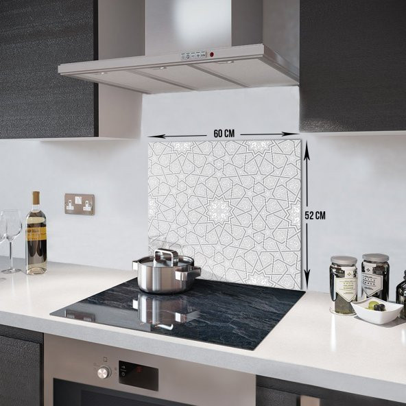 DECORITA Cam Ocak Arkası Koruyucu- Selçuklu Desen - 4