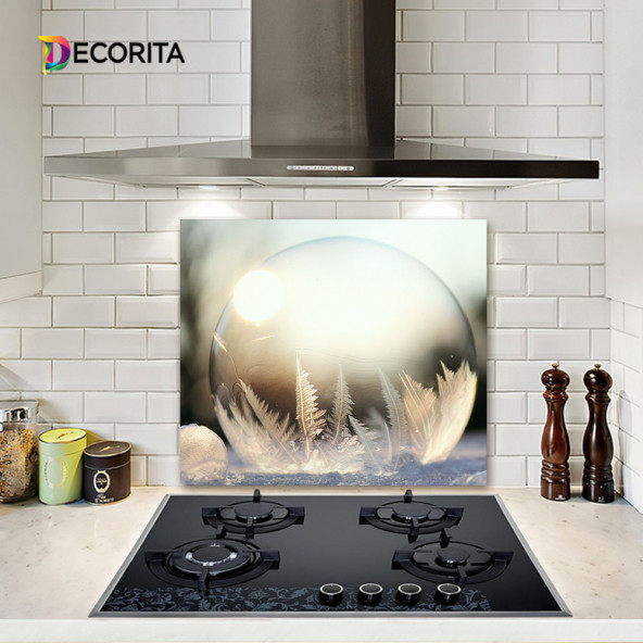 DECORITA Cam Ocak Arkası Koruyucu- Kış Küresi - 2