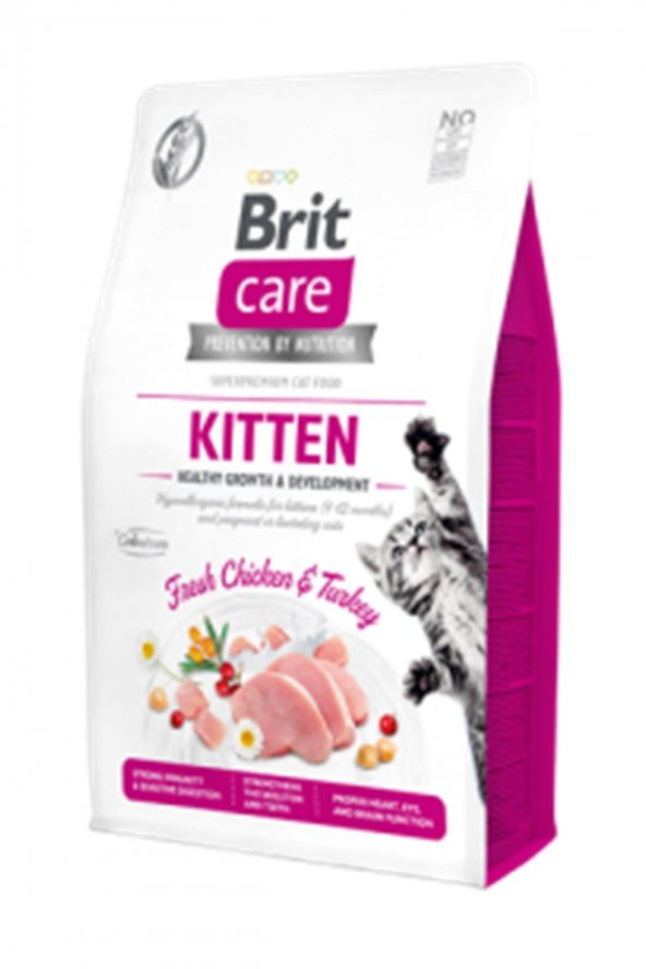 Brit Care Tahılsız Tavuk ve Hindi Etli Yavru Kedi Maması 2 Kg