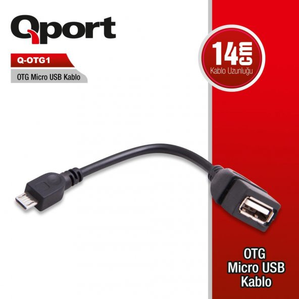 QPORT Q-OTG1 OTG MICRO USB= USB ÇEVİRİCİ